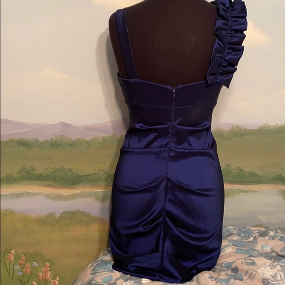 COPY - Xscape by Joanna Chen blue metallic dress - Picture 6 of 12